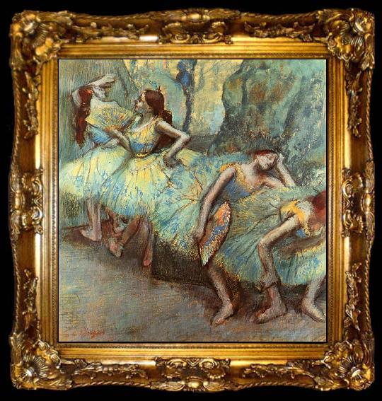 framed  Edgar Degas Ballet Dancers in the Wings, ta009-2